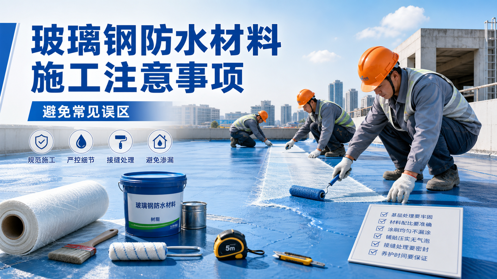玻璃钢防水材料施工注意事项，避免常见误区 茂名 版